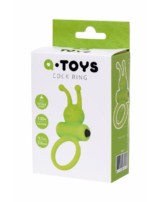 Ерекційне кільце на пеніс A-Toys By Toyfa, силікон, зелене, ø 3,1 см Ерекційне кільце на пеніс A-Toys By Toyfa, силікон, зелене, ø 3,1 см