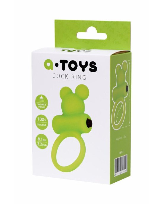 Віброкільце на пеніс A-Toys By Toyfa, силікон, зелене, ø 3,1 см Віброкільце на пеніс A-Toys By Toyfa, силікон, зелене, ø 3,1 см