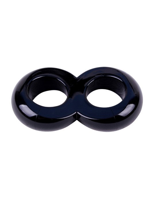 Ерекційне кільце - GK Power Duo Cock 8 Ball Ring Black Ерекційне кільце - GK Power Duo Cock 8 Ball Ring Black