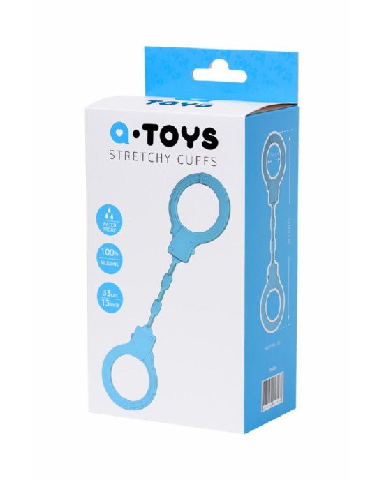 Силіконові наручники A-Toys By Toyfa, силікон, блакитні, 33 см Силіконові наручники A-Toys By Toyfa, силікон, блакитні, 33 см
