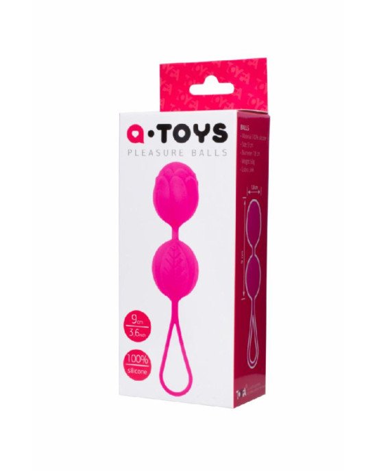 Вагінальні кульки Toyfa A-Toys, силікон, рожеві, Ø 3,5 см Вагінальні кульки Toyfa A-Toys, силікон, рожеві, Ø 3,5 см