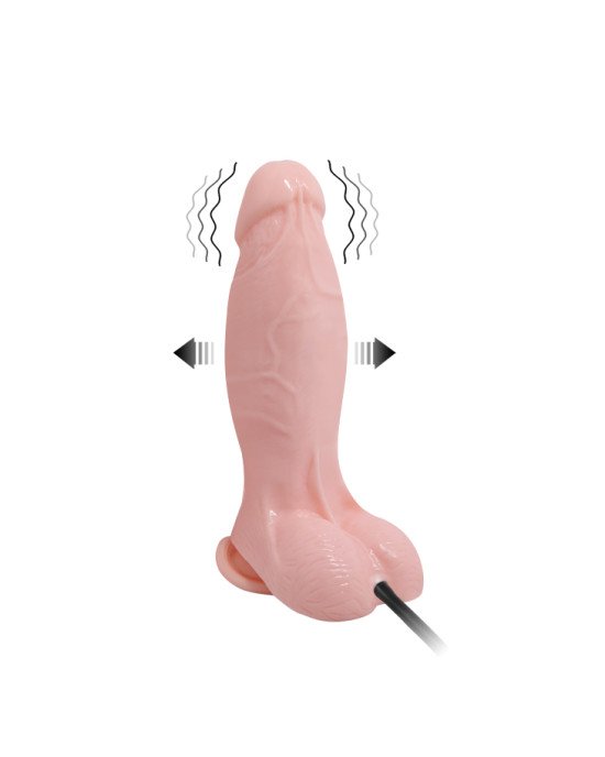 Вібратор - Inflatable Vibrator With Pump Flesh, 18,8 см
