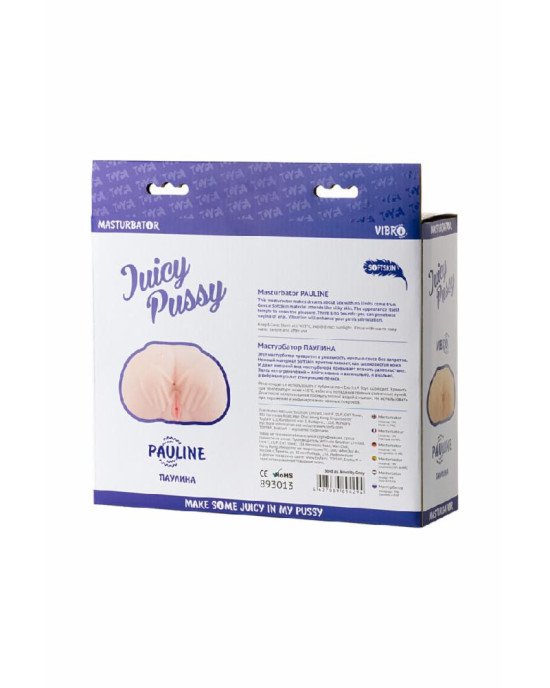 Мастурбатор реалістичний Toyfa Juicy Pussy Pauline з вібрацією, вагіна і анус, TPR, тілесний, 14,5 с Мастурбатор реалістичний Toyfa Juicy Pussy Pauline з вібрацією, вагіна і анус, TPR, тілесний, 14,5 с
