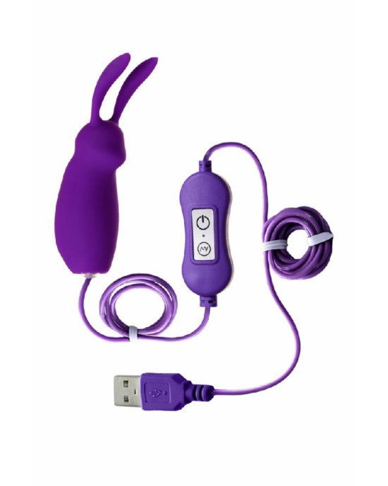 Віброяйце з пультом управління Toyfa A-Toys Bunny, силікон, фіолетове Віброяйце з пультом управління Toyfa A-Toys Bunny, силікон, фіолетове
