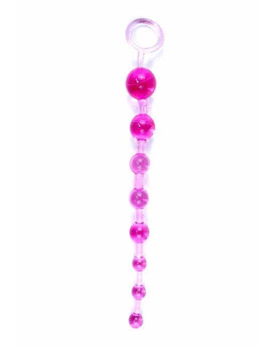 Анальний стимулатор - Jelly Anal 10 Beads Pink