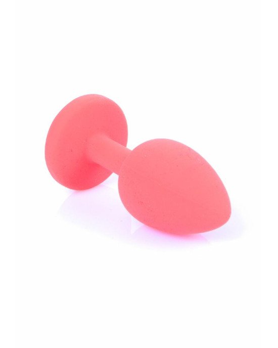 Анальна пробка - Jewellery Red Silicon Plug Small Blue Анальна пробка - Jewellery Red Silicon Plug Small Blue