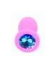 Анальна пробка - Jewellery Pink Silicon Plug Small Light Blue