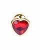 Анальна пробка - Jewellery Gold Heart Plug Red Анальна пробка - Jewellery Gold Heart Plug Red