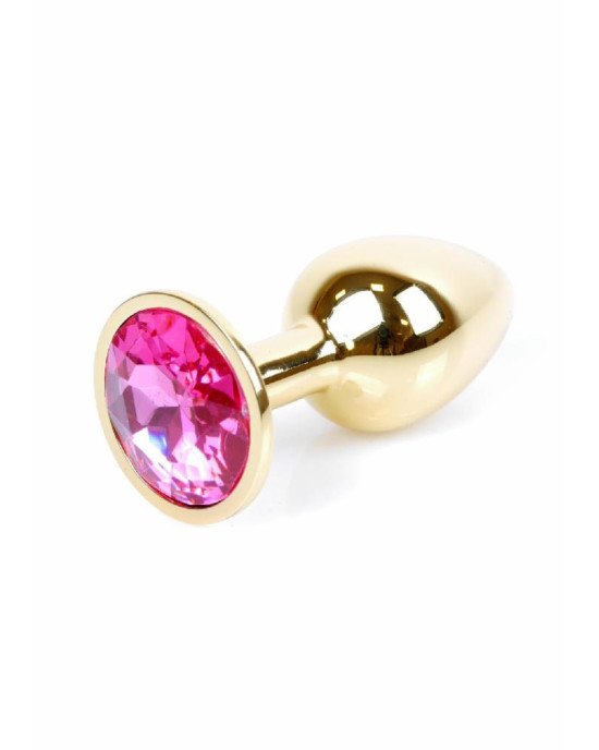 Анальна пробка - Jewellery Gold Plug Pink Анальна пробка - Jewellery Gold Plug Pink