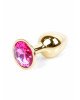 Анальна пробка - Jewellery Gold Plug Pink Анальна пробка - Jewellery Gold Plug Pink
