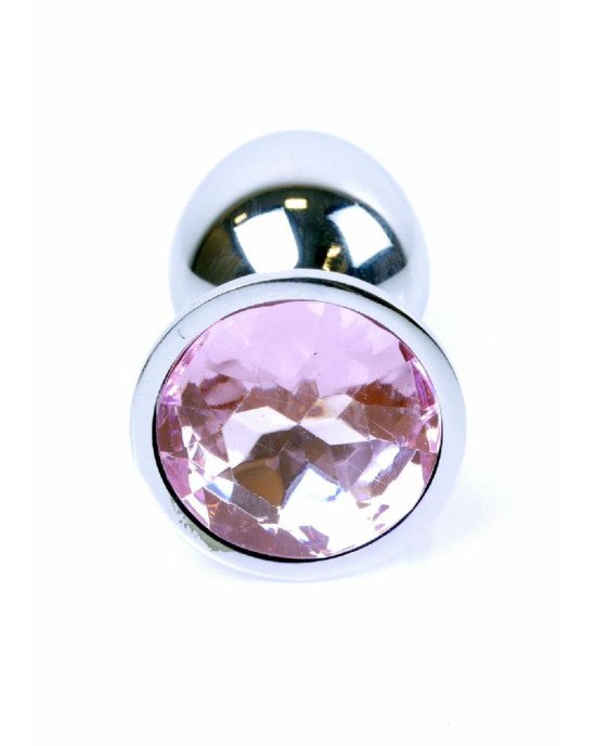 Анальна пробка - Jewellery Silver Plug Light Pink Анальна пробка - Jewellery Silver Plug Light Pink