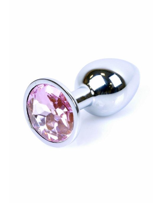 Анальна пробка - Jewellery Silver Plug Light Pink Анальна пробка - Jewellery Silver Plug Light Pink