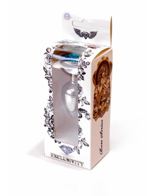 Анальна пробка - Jewellery Silver Plug Light Blue Анальна пробка - Jewellery Silver Plug Light Blue