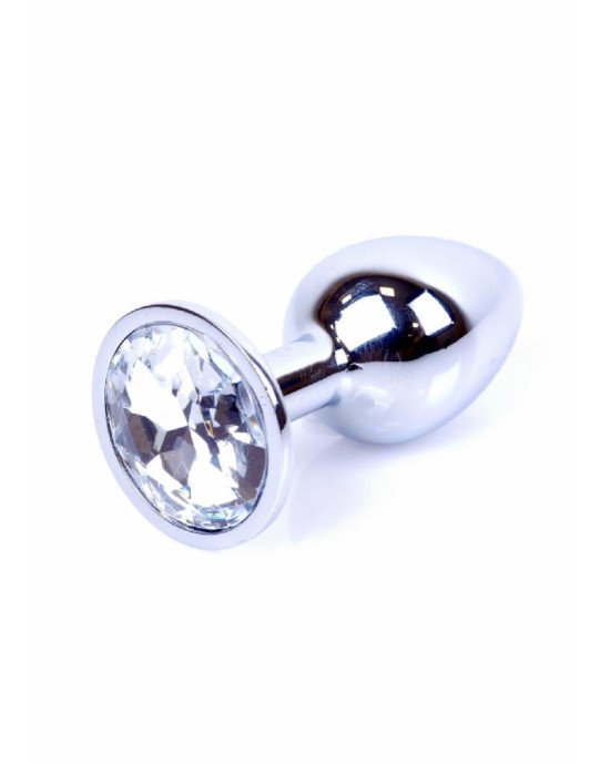 Анальна пробка - Jewellery Silver Plug Clear Анальна пробка - Jewellery Silver Plug Clear