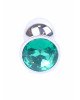 Анальна пробка - Jewellery Silver Plug Green
