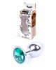 Анальна пробка - Jewellery Silver Plug Green