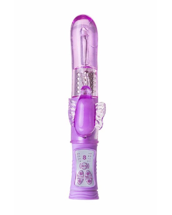 Вібратор з кліторальним стимулятором Toyfa A-Toys High-Tech Fantasy, TPE, фіолетовий, 22,4 см Вібратор з кліторальним стимулятором Toyfa A-Toys High-Tech Fantasy, TPE, фіолетовий, 22,4 см
