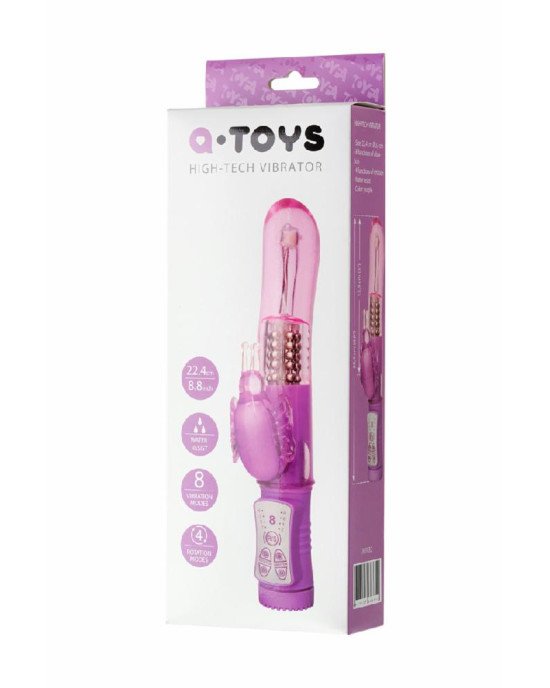 Вібратор з кліторальним стимулятором Toyfa A-Toys High-Tech Fantasy, TPE, фіолетовий, 22,4 см Вібратор з кліторальним стимулятором Toyfa A-Toys High-Tech Fantasy, TPE, фіолетовий, 22,4 см