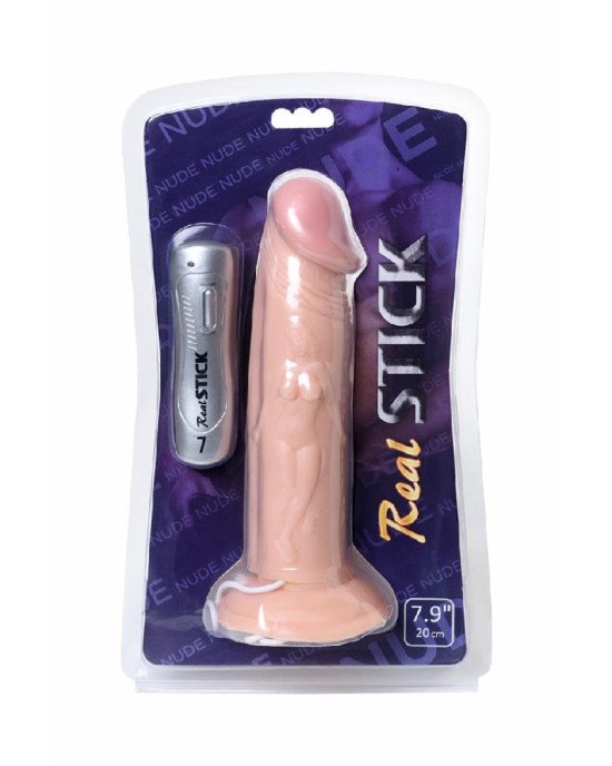 Вібратор Toyfa Realstick Nude реалістичний, 7 режимів вібрації, 22 см