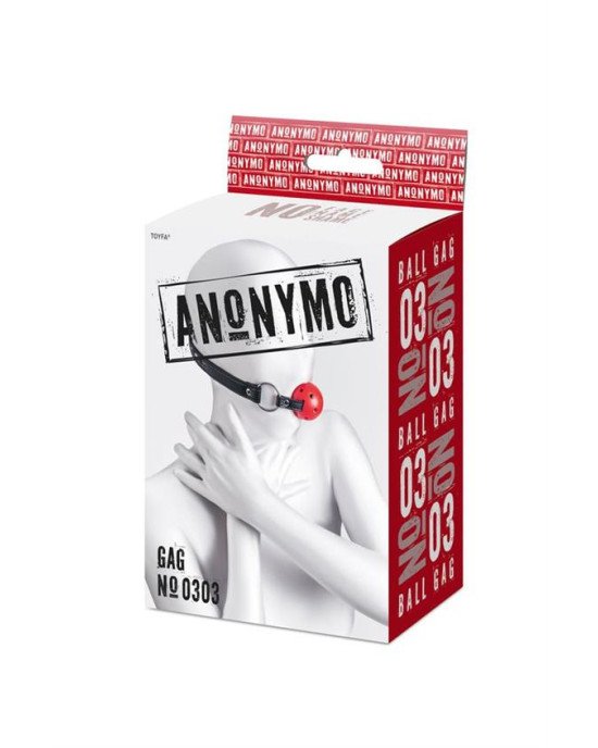 Кляп Anonymo, ABS пластик, червоний, 64 см Кляп Anonymo, ABS пластик, червоний, 64 см