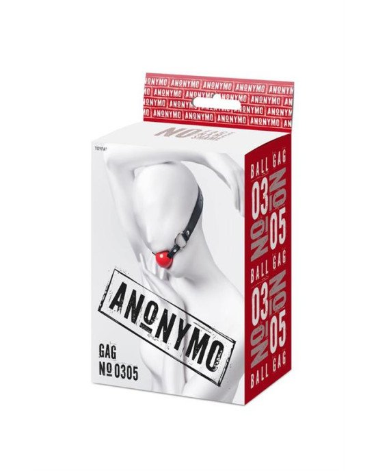 Кляп - Anonymo gag, TPR, red, 64 cm Кляп - Anonymo gag, TPR, red, 64 cm