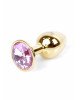 Анальна пробка - Jewellery Gold Plug Light Pink