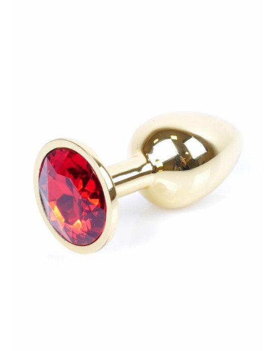 Анальна пробка - Jewellery Gold Plug Red