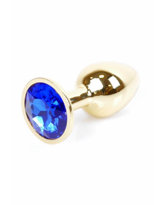 Анальна пробка - Jewellery Gold Plug Dark Blue Анальна пробка - Jewellery Gold Plug Dark Blue