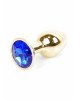 Анальна пробка - Jewellery Gold Plug Dark Blue Анальна пробка - Jewellery Gold Plug Dark Blue