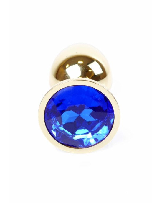 Анальна пробка - Jewellery Gold Plug Dark Blue Анальна пробка - Jewellery Gold Plug Dark Blue