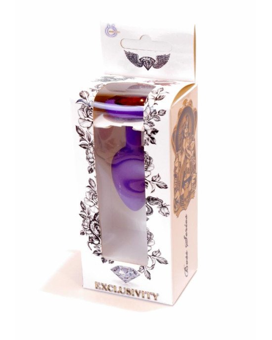 Анальна пробка - Jewellery Purple Silicon Plug Small Red Анальна пробка - Jewellery Purple Silicon Plug Small Red