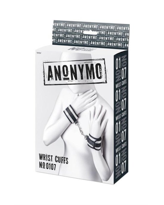 Наручники - Anonymo handcuffs, polyester, silver, 23.5 cm