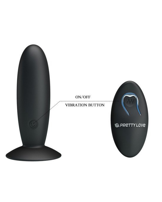 Анальна пробка - Pretty Love Remote Control Vibrating Plug Black Анальна пробка - Pretty Love Remote Control Vibrating Plug Black