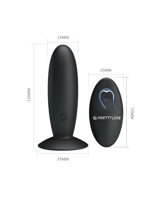 Анальна пробка - Pretty Love Remote Control Vibrating Plug Black Анальна пробка - Pretty Love Remote Control Vibrating Plug Black