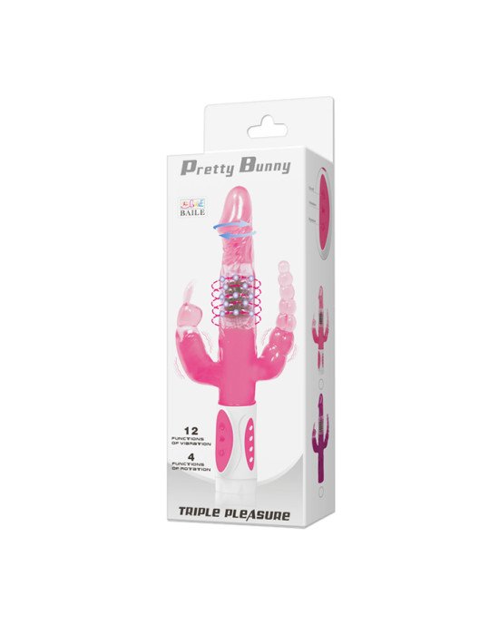 Вібратор - Pretty Bunny Triple Pleasure Vibrator Вібратор - Pretty Bunny Triple Pleasure Vibrator