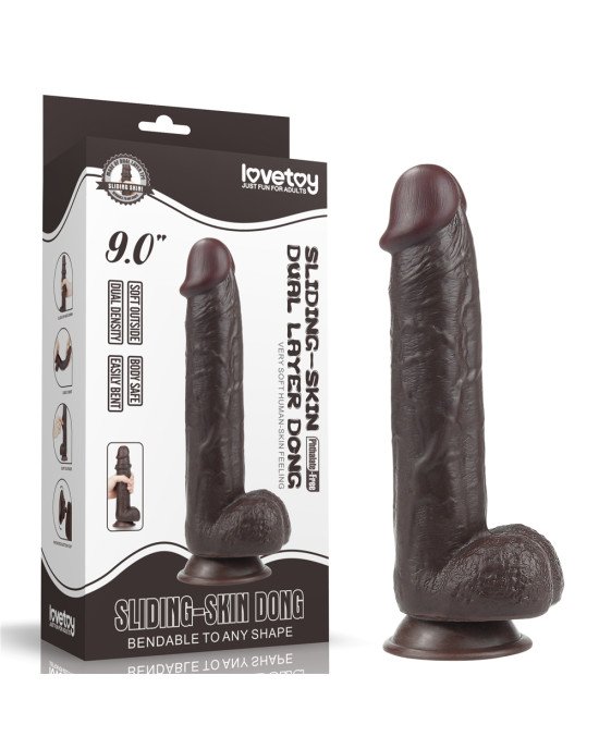 Фалоімітатор - Sliding-Skin Dual Layer Dong 9