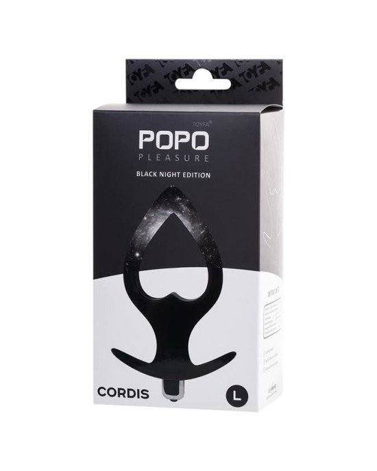 Анальна пробка - TOYFA POPO Pleasure Anal Plug Cordis L Vibro Black Анальна пробка - TOYFA POPO Pleasure Anal Plug Cordis L Vibro Black