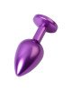 Purple anal plug TOYFA Metal,with a amethyst colored gem Purple anal plug TOYFA Metal,with a amethyst colored gem