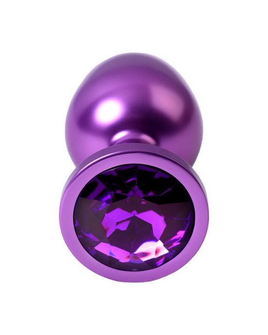 Purple anal plug TOYFA Metal,with a amethyst colored gem Purple anal plug TOYFA Metal,with a amethyst colored gem