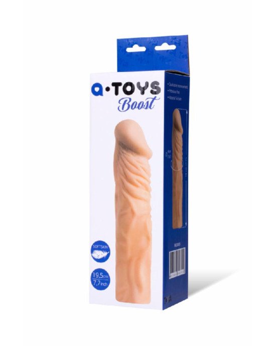 Насадка на член Toyfa A-Toys, SoftSkin, тілесний, 19,5 см Насадка на член Toyfa A-Toys, SoftSkin, тілесний, 19,5 см