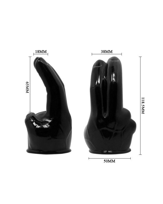 Насадка на вібромасажер - Power Head Double Finger Wang Massager Head Transparent