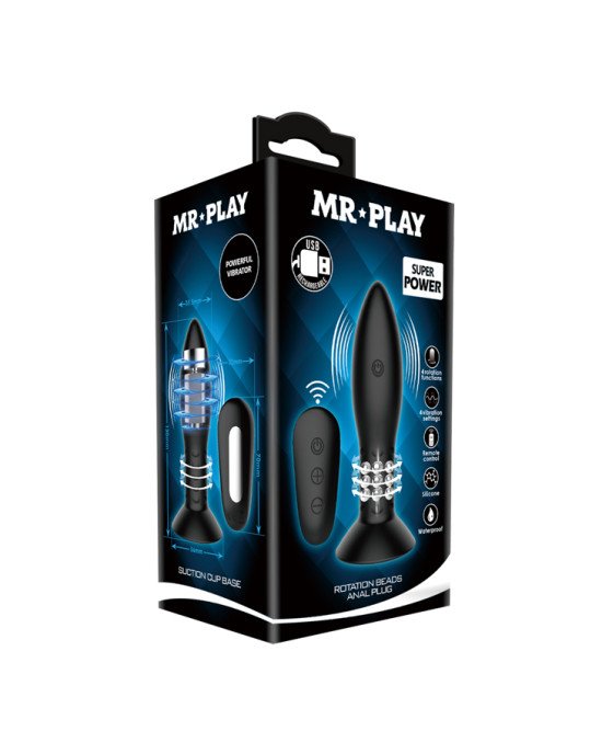 Анальна пробка - MR Play RC vibrating butt plug Black Анальна пробка - MR Play RC vibrating butt plug Black