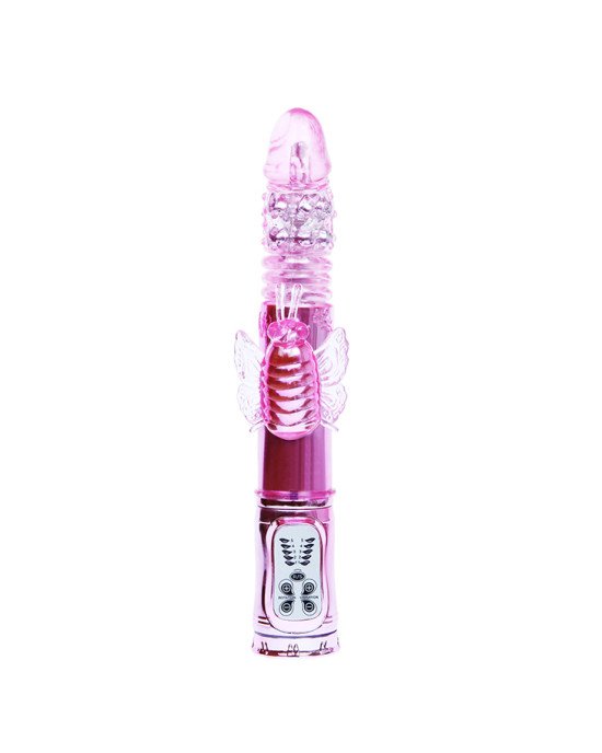Вібратор - Throbbing Butterfly Rotating Vibrator Pink, 29 см Вібратор - Throbbing Butterfly Rotating Vibrator Pink, 29 см