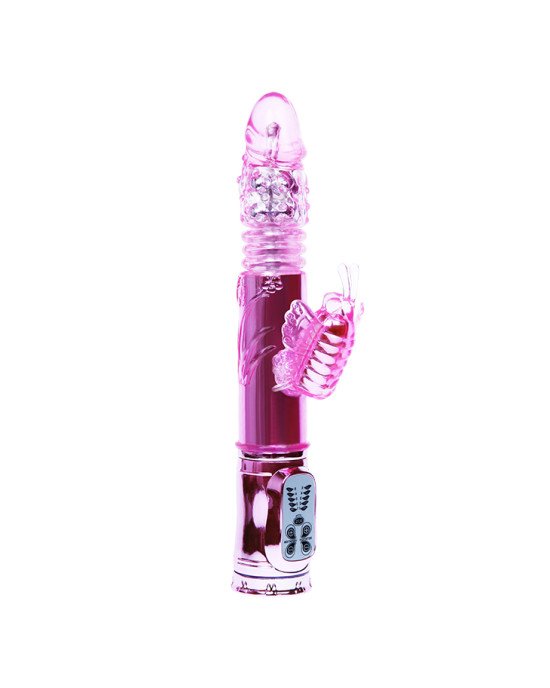 Вібратор - Throbbing Butterfly Rotating Vibrator Pink, 29 см Вібратор - Throbbing Butterfly Rotating Vibrator Pink, 29 см