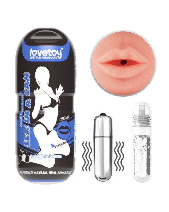 Мастурбатор - Sex In A Can Mouth Lotus Tunnel Vibrating Мастурбатор - Sex In A Can Mouth Lotus Tunnel Vibrating