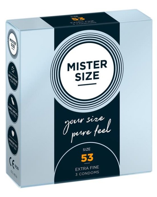 Презервативи - Mister Size 53mm pack of 3 Презервативи - Mister Size 53mm pack of 3