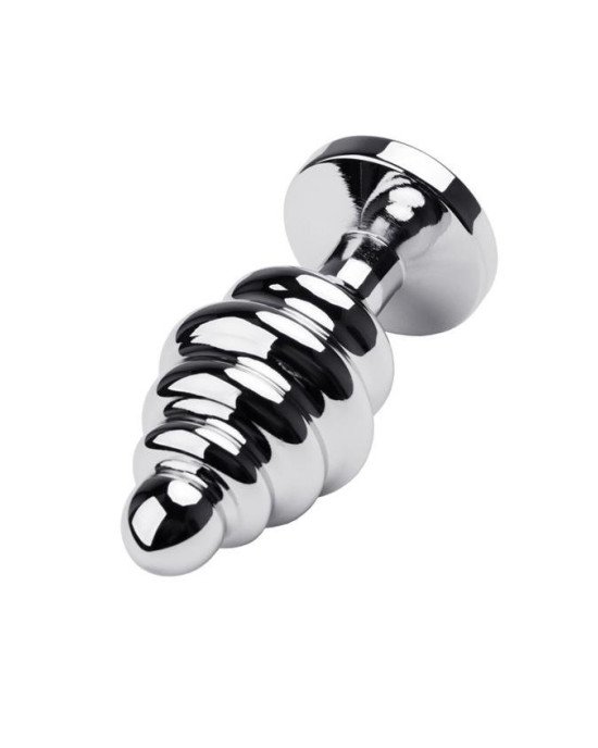 Анальна пробка - Silver anal plug with blue gem Анальна пробка - Silver anal plug with blue gem