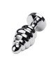 Анальна пробка - Silver anal plug with blue gem Анальна пробка - Silver anal plug with blue gem