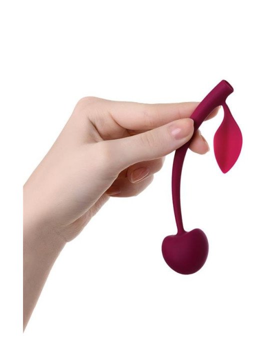 Вагінальні кульки - Wild cherry JOS pleasure ball with a ball inside and flexible tail Вагінальні кульки - Wild cherry JOS pleasure ball with a ball inside and flexible tail