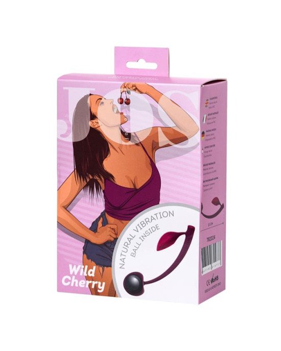 Вагінальні кульки - Wild cherry JOS pleasure ball with a ball inside and flexible tail Вагінальні кульки - Wild cherry JOS pleasure ball with a ball inside and flexible tail